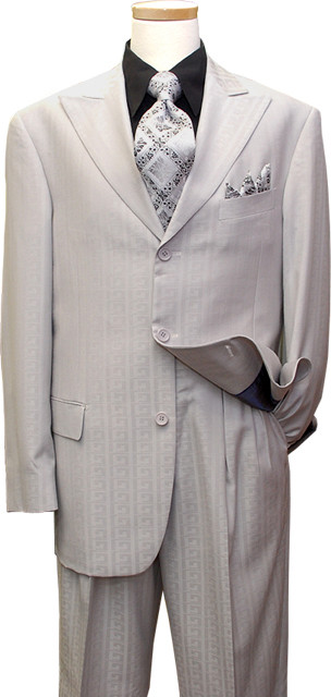 Earvin Magic Johnson Silver Grey Italian Self Designed Suit TQ28906