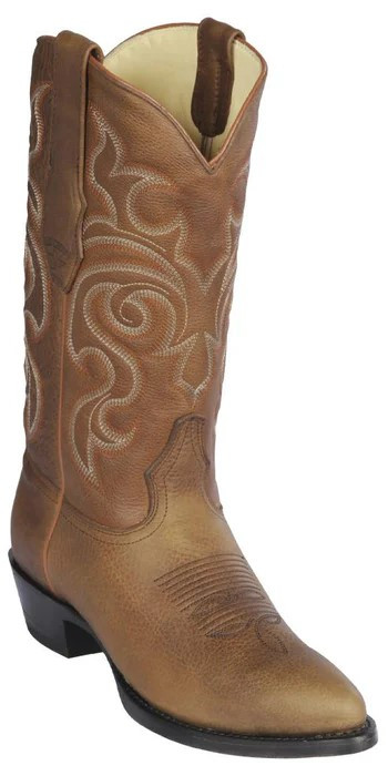 Los Altos Honey Genuine Rage Skin Leather Medium Round Toe Cowboy Boots 609951