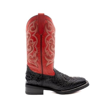 Ferrini "Kai" Black Sea Turtle Print Leather Square Toe Cowboy Boots 42593-04