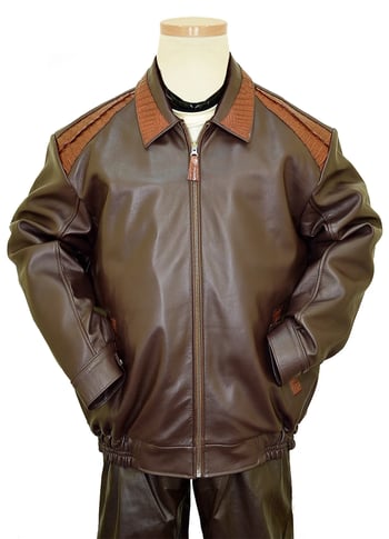 G-Gator Genuine Hornback Alligator / Leather Jacket 3001