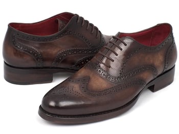 Paul Parkman "027-BRW'' Brown Genuine Leather Wingtip Shoes.