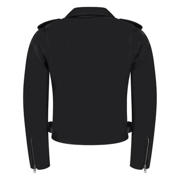 G-Gator 3013 Black Genuine Leather Motorcycle Jacket Asymmetrical Zip