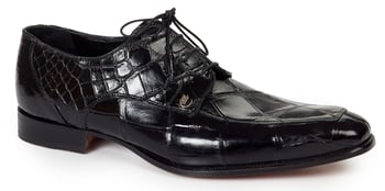 Mauri "Arsenal" 4642 Black Genuine All-Over Body Alligator Dress Shoes