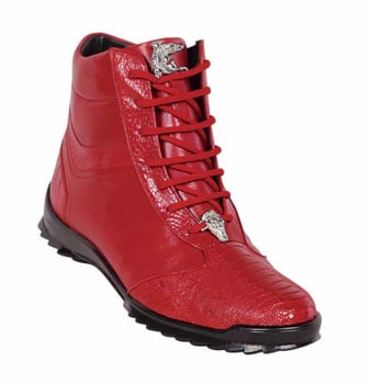 Los Altos Boots Red Genuine Ostrich Leg Casual Boots ZC120512