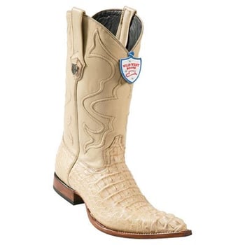 Wild West Red Oryx Genuine Caiman Hornback 3x Toe Cowboy Boots 2950211