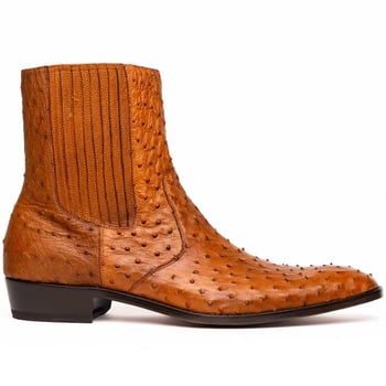 Marco Di Milano "Giorgio" Bradly Genuine Ostrich Quill Dress Boot