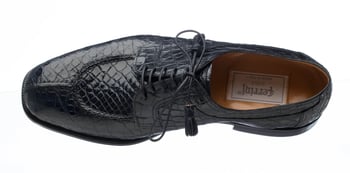 Ferrini Navy Genuine Alligator Belly Dress Shoes F3520NB