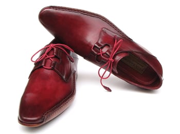 Paul Parkman 022 Burgundy Genuine Leather Ghillie Lacing Shoes