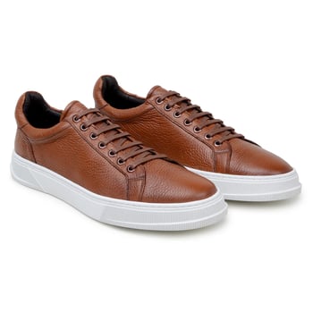 Belvedere Matteo Ant. Tan Genuine Deerskin Leather Sneakers