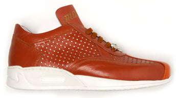 Mauri "Cherry" M770 Orange Genuine Baby Crocodile / Nappa Perforated / Nappa Leather Sneakers