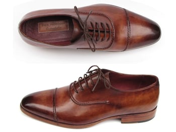 Paul Parkman 077 Brown Genuine Leather Captoe Oxford Shoes