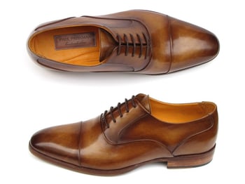 Paul Parkman 074 Brown Genuine Leather Captoe Oxford Shoes