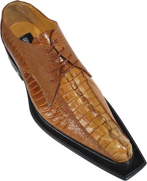 Mauri "Cactus" 42635 Corn Genuine Hornback Crocodile Tail/Ostrich Shoes