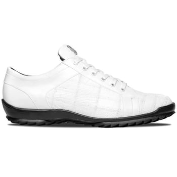 Marco Di Milano ''Bari'' White Genuine Lizard Fashion Sneakers