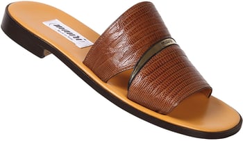 Mauri "1287" Camel Genuine Lizard Sandals