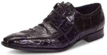 Mauri "Como" 53130 Black Genuine Body Alligator / Baby Crocodile Shoes