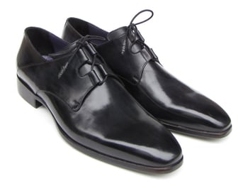 Paul Parkman 076 Black Genuine Leather Ghillie Lacing Shoes