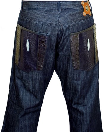 G-Gator Genuine Hornback Alligator / Stingray Jeans 0936/1