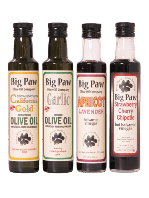 California Gold EVOO and Garlic olive oils