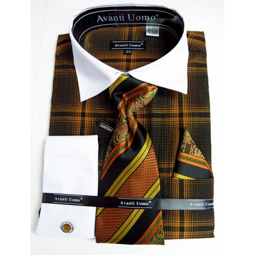 slim fit dress slacks Robert Allan Dress Shirt w/ Tie > Gold Harvest size 3 & 4 – Kids Clothing  Cottage main image 0