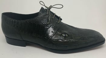 Mauri Dark Green Genuine Alligator / Ostrich with An Eye Shoes.