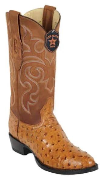 Los Altos Amber Genuine Ostrich J Toe Cowboy Boots 990354