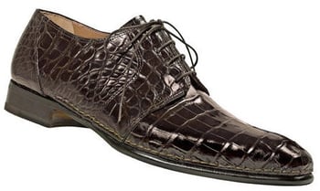 Mauri "Balzac" 1192 Dark Brown All Over Genuine Baby Alligator Shoes.