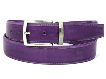 Paul Parkman "B01-PURP" Purple Genuine Calfskin Leather Hand-Painted Belt.