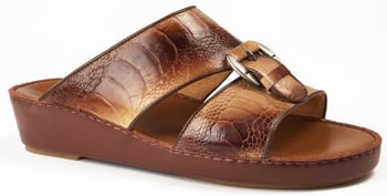 Mauri "1833/4" Sport Rust Genuine Ostrich Platform Sandals .