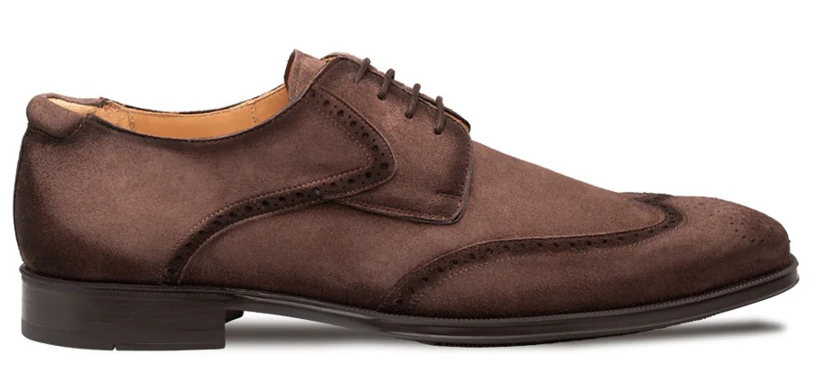 Mezlan Benante Suede Wing Tip Derby 14 / Medium