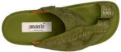 Mauri "Fluido" 1951 Light Money Green Genuine Ostrich Leg Sandals