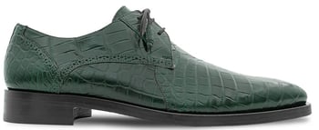 Mezlan Dandy EX4967-J Forest Green Genuine Alligator Lace-Up Derby Shoes