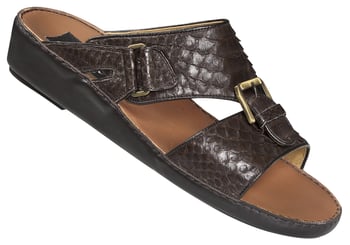 Mauri  "1791" Dark Brown Genuine Python Platform Sandals