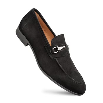 Mezlan Bracco 21735 Black Genuine Suede Bit Slip-On Men's Loafer