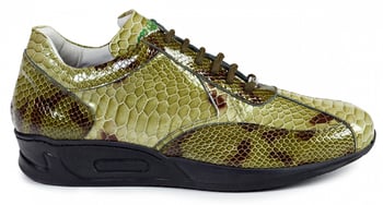 Mauri M788 Malabo Green Genuine Patent Leather Sneakers.