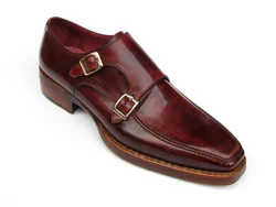 Paul Parkman 061 Burgundy Genuine Leather Double Monkstrap Shoes