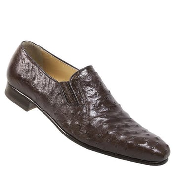 Mauri 4591 Sport Rust Genuine Ostrich Loafer Shoes.