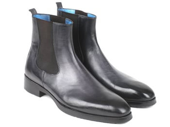 Paul Parkman "BT661BLK" Black / Grey Chelsea Boots.