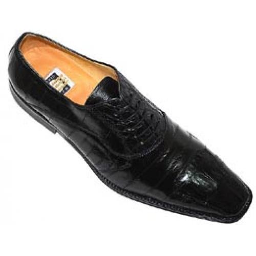 David Eden, Genuine Crocodile and Eel Shoe DAVID EDEN Genuine Alligator Crocodile & Lizard Brown Shoes  main image 4