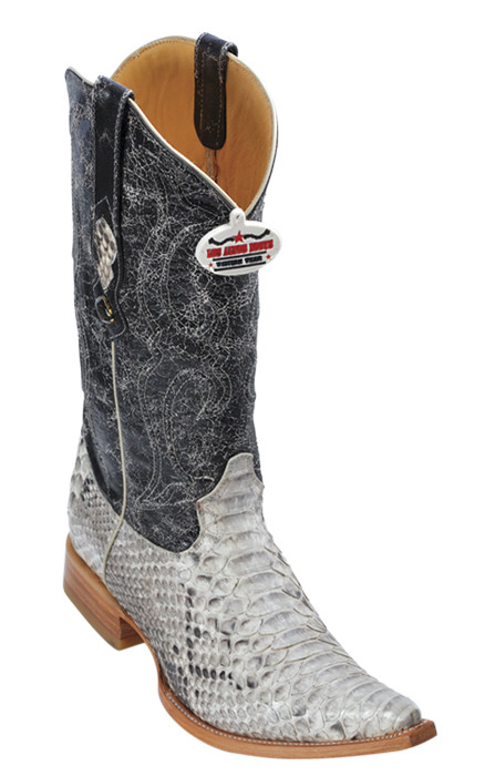 Los Altos Natural Genuine All-Over Belly Python 3X Toe Cowboy Boots 95