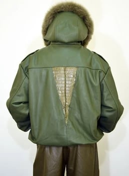 G-Gator Genuine Alligator / Leather Jacket With Shearling Hood 2077