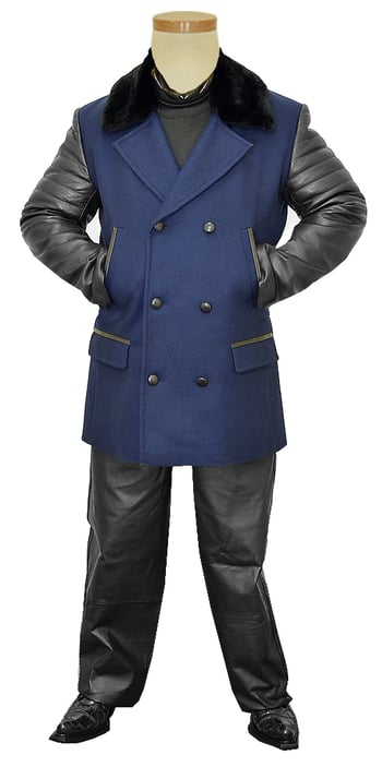 G-Gator Genuine Leather / Wool Pea Coat 3100