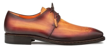 Mezlan Principe 20842 Tan / Rust Genuine Calfskin Leather Derby Shoes
