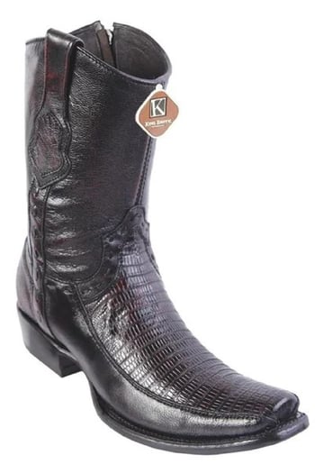 King Exotic Black Cherry Genuine Teju Y Deer Boots  Dubai Men's  479BF0718