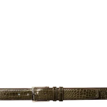 Mezlan Olive Genuine Alligator Belt AO7907.