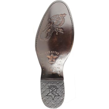 Los Altos Cognac Genuine Teju Lizard Round Toe Cowboy Boots 65G0703