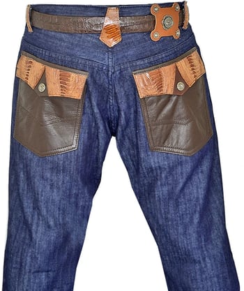 G-Gator Genuine Ostrich Jeans P43