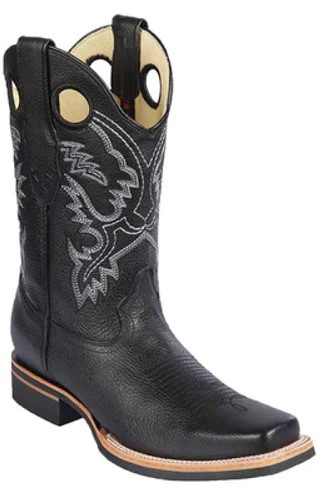 Los Altos Black Grasso W/Grisly Sole Rodeo  Boots 8122705