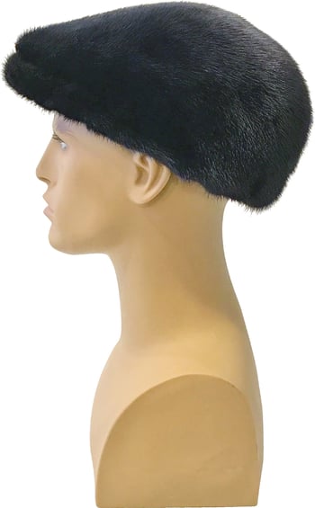 Winter Fur Black Genuine Mink Hat M59H05BK.