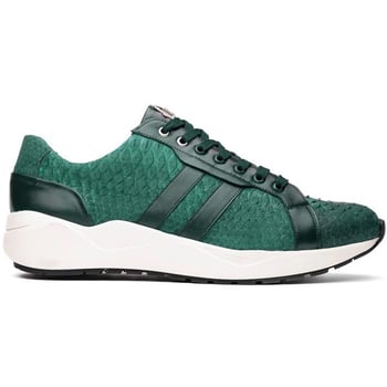 Marco Di Milano "Verona" Green Genuine Python And Calfskin Fashion Sneaker